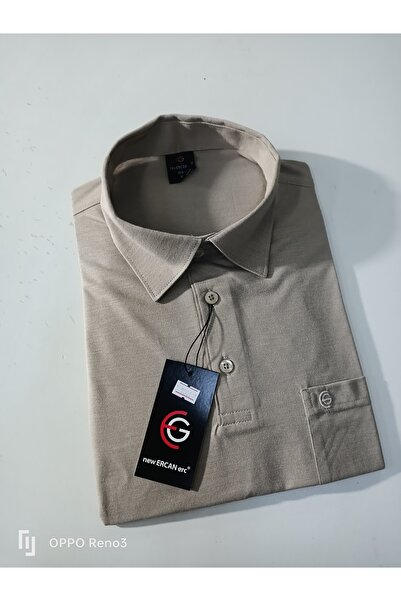 ercan triko Shirt Collar Cotton Combed Pocket Short Sleeve T-Shirt