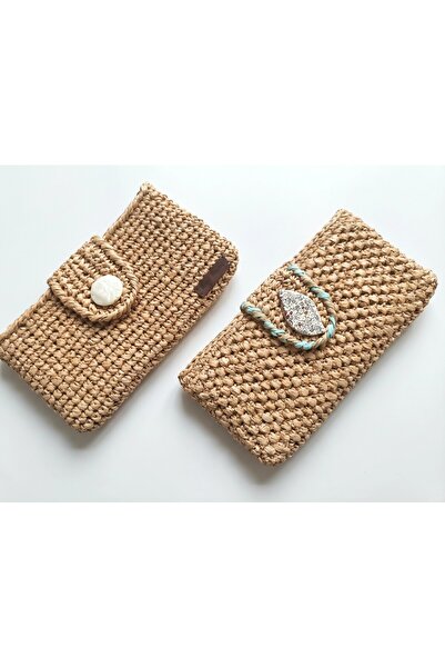Meya design El Yapımı Kağıt İp Rafya El Çantası - 13x23 cm