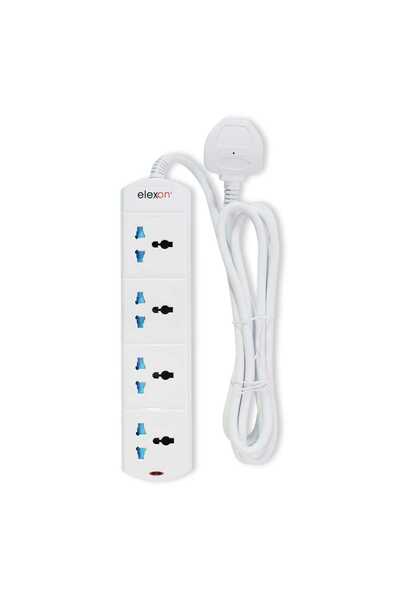 Elexon 4Way Power Extension Cord EL2007 2Mtr