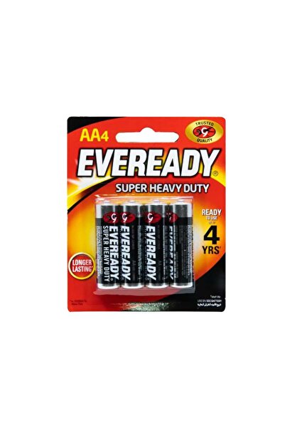 Eveready بطاريات كربون زنك AA فائقة التحمل 4 قطع