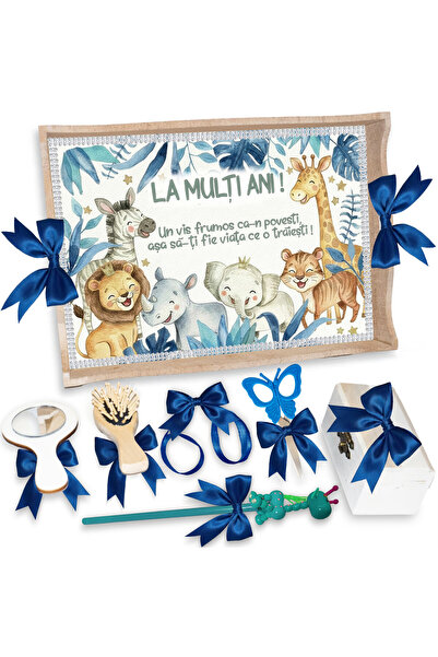 LoreBebe Set Tava Taiere Mot Baieti, Tavita Mot, 7 Piese, Model LMA Safari, 3...