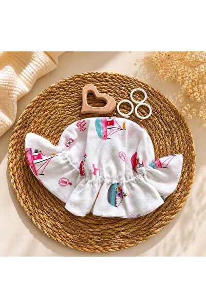 LUMİBABY BUTİK %100 pamuk çift katlı müslin bebek şapkası(6 ay -2 yaş uyumlu-...