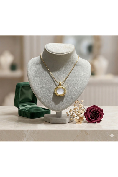 Çelik Otantik Model Gold Kolye