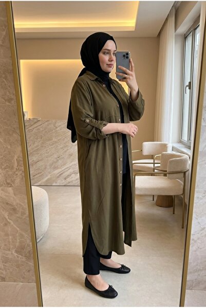 PALME D'OR Kadın Cepli Tahta Düğmeli Kap