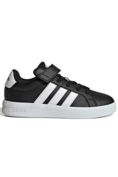 adidas Grand Court 3.0 El C HP3533 Ortopedik Çocuk Spor Ayakkabı SİYAH-BEYAZ