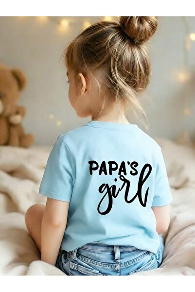 SVART WEAR تي شيرت للأطفال والمراهقين مطبوع عليه "Papa's Girl" برقبة دائرية 1...