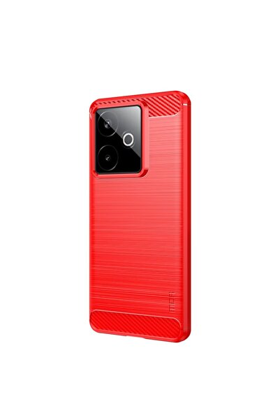 Mofi Brushed Carbon Θήκη Σιλικόνης Red (Realme GT 7 5G / GT 7T 5G)