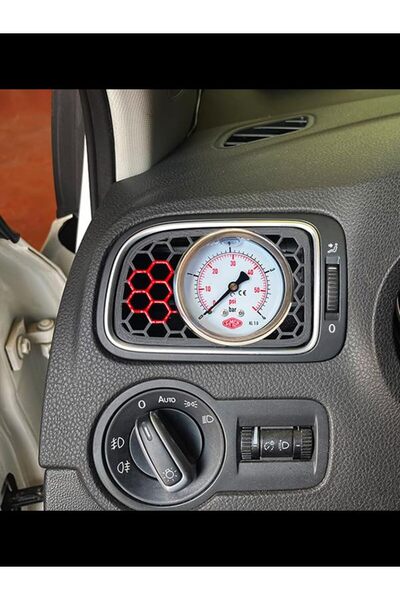 PTgarage Polo 6r - 6c / 2009 -2017 Vent Pod Gauge Pod أحمر 52 ملم