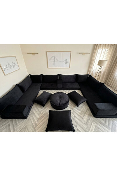 FEYZA DECOR HOME Premium Kadife Modern Şark Köşesi 21 Parça – 20 cm Süngerli ...