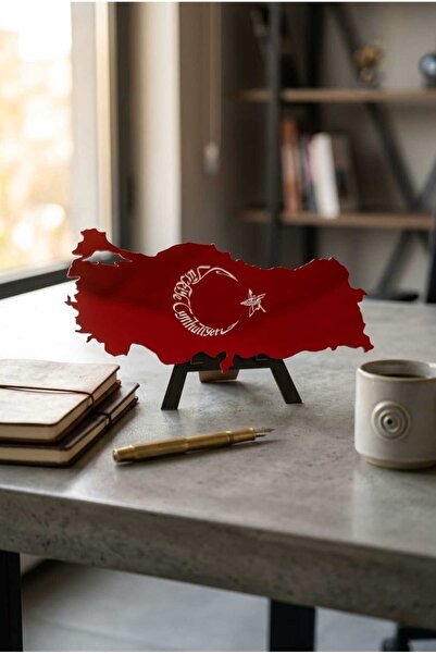 LAZORİAE Atatürk İmzalı Harita, Masaüstü Dekor, Ofis Masa Üstü Aksesuarı, Tür...