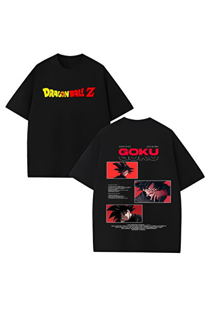MAGORS Μπλουζάκι Dragonballz Anime Saga με στάμπα, Unisex, Oversize, 100% βαμ...