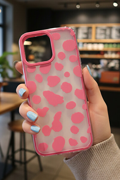 Nezih Case iPhone 15 Uyumlu Darbelere Dayanıklı Mat Görünümlü Leopar Desenli ...