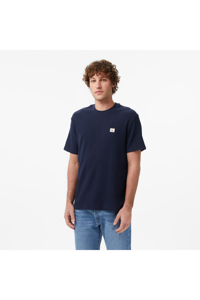 Calvin Klein Waffle Badge Crewnk Erkek Mavi T-Shirt