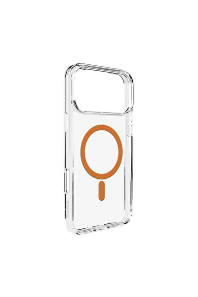Puro Husă transparentă Lite MagSafe cu inel portocaliu pentru iPhone 17 Pro Max