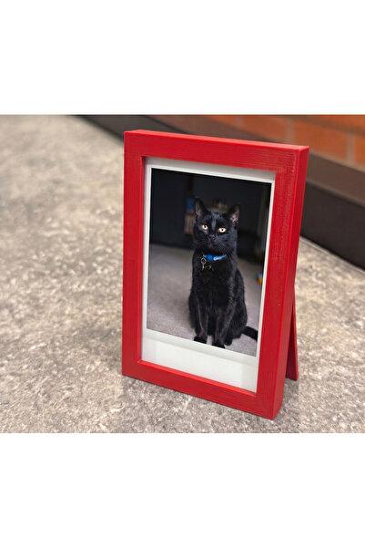 LUBIKO STUDIO Instax Kırmızı Minimalist Mini Fotoğraf Çerçevesi - Instax Uyum...
