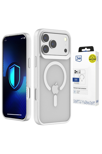 3MK Husă MagSafe Smoke MagCase pentru iPhone 17 Pro, Albă
