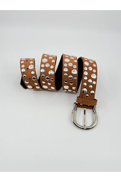 Pantastic Jeans 4 cm Silver Studded Suede Imitation Leather