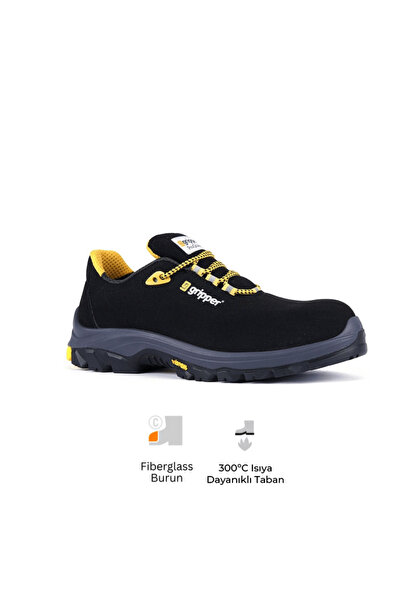Gripper Executive Low Gpr-55 S3 Fiberglass Burunlu İş Ayakkabısı-SIYAH MICROF...