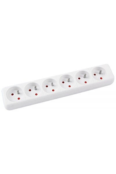 OFFICE products Prelungitor cu 6 prize, cablu 3 metri, - alb