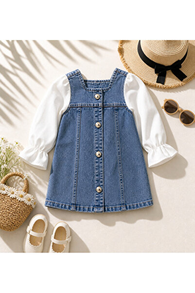 leora kids store Kız çocuk kot elbise
