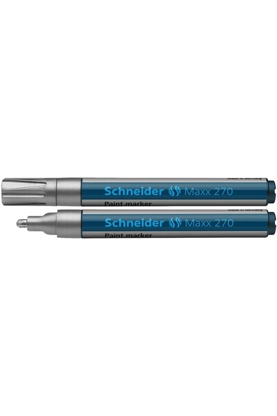SCHNEIDER Μαρκαδόρος με μπογιά Maxx 270, στρογγυλή μύτη 1-3mm - ασημί