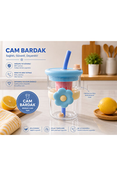 Generic Cam Pipetli Bardak Filtreli | Sağlıklı & Dayanıklı Cam Bardak