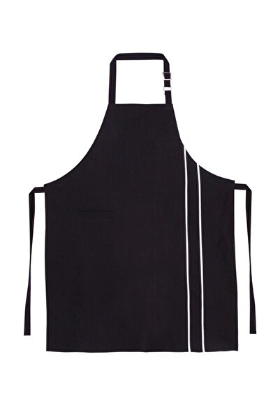 MyForm My Form Chef's Apron with Adjustable Straps and Buckles - Black and White