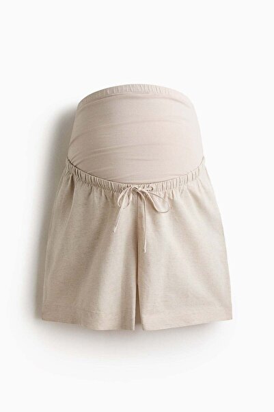 H&M MAMA Linen-blend shorts