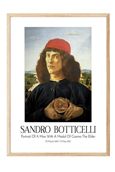 Postifull Sandro Botticelli, Slika sa drvenim okvirom, Serija umetnosti BR:11...