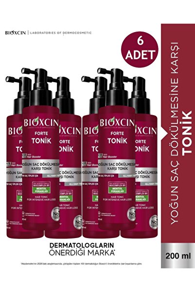 Bioxcin Forte Tonik 200 ml 6 ADET - Mentol Ferahlığı - Yoğun Saç Dökülmesine ...