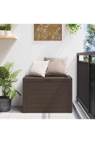 vidaxl Lada de depozitare pentru gradina, maro, 78 x 44 x 55 cm
