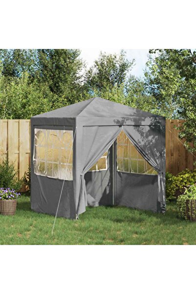 vidaxl Cort pentru Petreceri Gri deschis 200 x 200 x 240 cm PE si ot›el