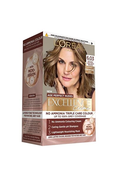 L'Oreal Paris Vopsea de Par Excellence Age Perfect Nudes, Ash Brown 6.03, 192 ml