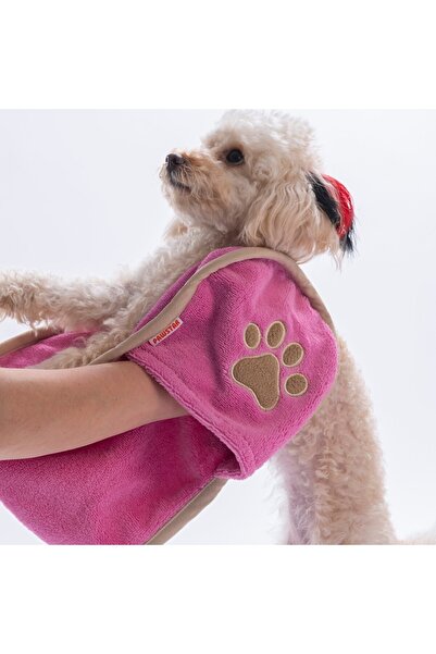 Pawstar Pink Pembe Evcil Hayvan Kurulama Havlusu-Köpek Kurulama Havlusu- Kedi...