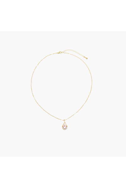 Lifestyle Gold Tone Necklace with Swarovski Pendant