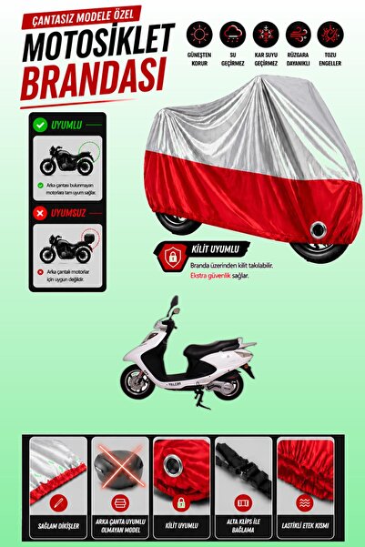 Cemku Twin غطاء محرك متوافق مع Falcon Dolphin 125 EFI باللون الرمادي من الأعل...
