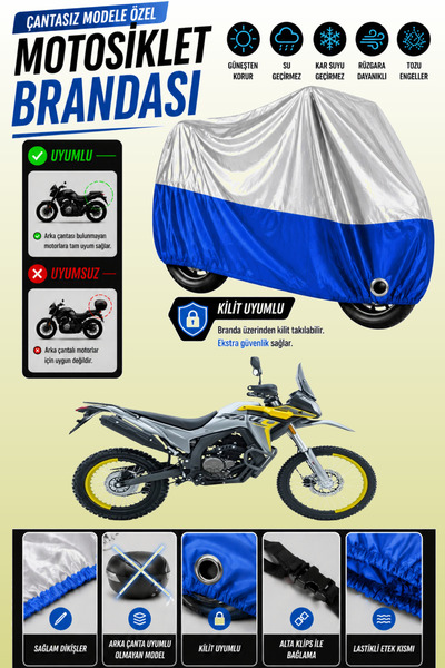 Cemku Twin Top Gray - Bottom Blue Voge 250 Rally Compatible Engine Cover, Rea...