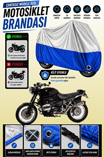 Cemku Twin غطاء محرك علوي رمادي - سفلي أزرق متوافق مع BMW R 1100 R، غير متواف...