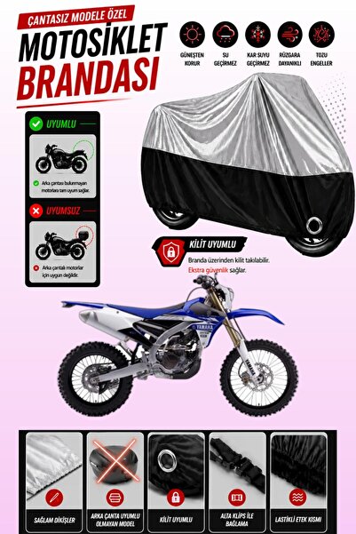 Cemku Twin غطاء محرك متوافق مع ياماها WR 250 F باللون الرمادي من الأعلى والأس...