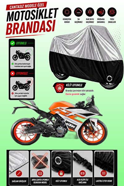 Cemku Twin غطاء محرك متوافق مع KTM 125 RC باللون الرمادي من الأعلى والأسود من...