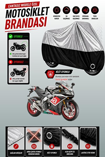 Cemku Twin غطاء محرك متوافق مع Aprilia RSV4 RF باللون الرمادي من الأعلى والأس...