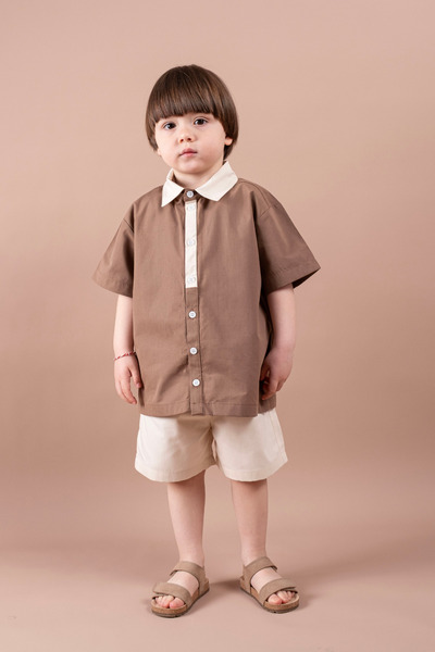 VAUVA Boy's Holiday Shirt Shorts Set Stylish Summer Wear 1-6 Years Old