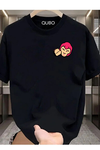 qubo sportswear & company Unisex Oversize εμπριμέ βαμβακερό μπλουζάκι με κοντ...