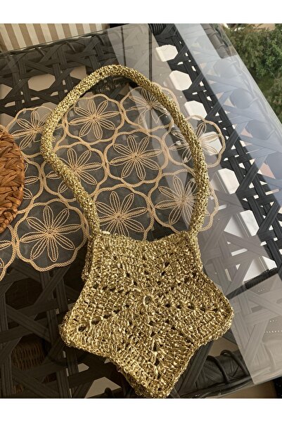 Rose Star Çanta gold el yapımı