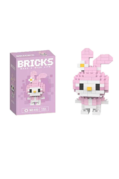 eklektis My Melody Uyumlu Mini Bricks Yapı Blok Seti, Sevimli Figür Oyuncak, ...