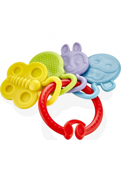Babyjem Jucarie dentitie Rattle Teether (Culoare: Rosu)