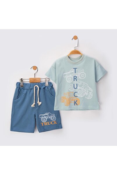 baby flamindo Summer Cotton Patterned Truck Printed Shorts for Boys