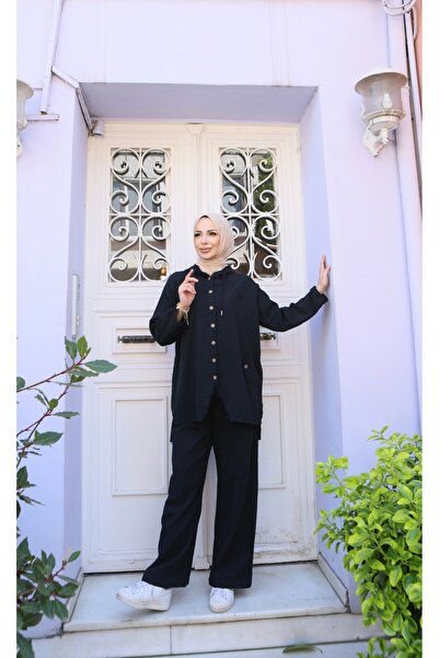 NİSUM MODA Tasseled Cotton Linen Set