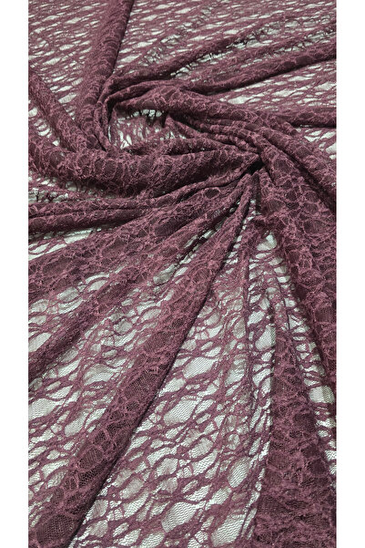 Weltex Bordo Örme Dantel Kumaş ( Kumaş Eni : 140 cm )