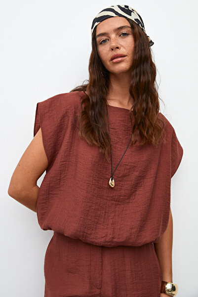 urban focus Kayık Yaka Oversize Bluz
